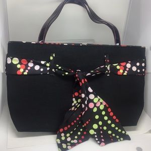 Black Echo Purse Polka Dot Sash